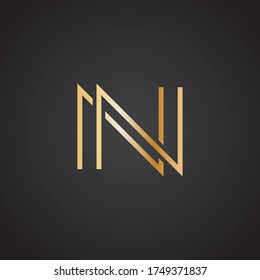 N Alphabet Simple Unique Icon Symbol Logo For Business Industry
