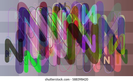 N Alphabet template texture
