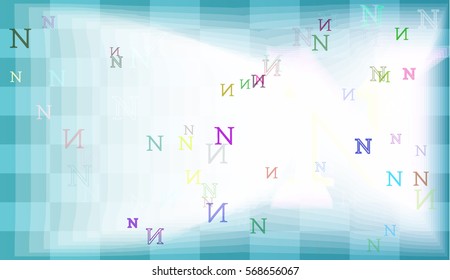 N Alphabet texture elements