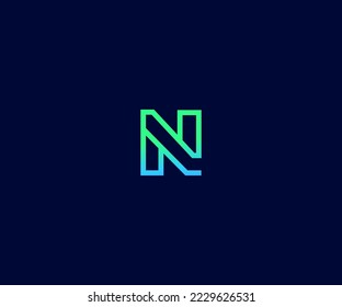 N, AN, N Letra Letra Vector Template Abstract Monograma Símbolo. Usable para el deporte de negocios, la tecnología, la moda, el logotipo digital y creativo futuro