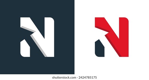 N Arrow Logo Template Vector Icon Illustration Design