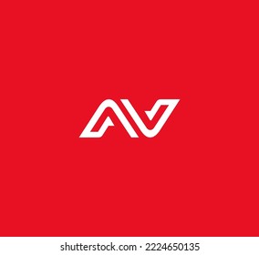 N, AV, VA letter logo design template elements. Modern abstract digital alphabet letter logo. Vector illustration.
