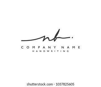 N B Initial handwriting logo