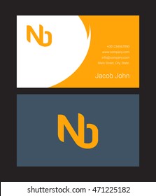 N & B Joint letter logo with business card
