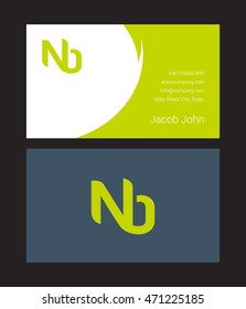 N & B Joint letter logo with business card