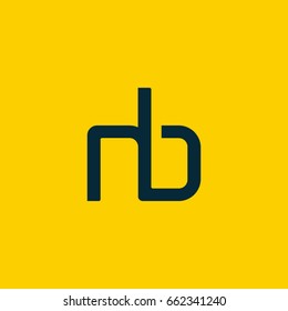 N B joint letter logo design vector template