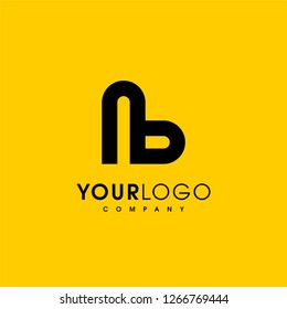 n b letter logo - Vector