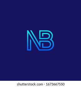 N & B monogram logo with inline accent.