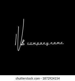 N B NB initial handwriting black