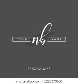 N B NB Initial logo template vector