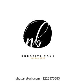 N B NB Initial logo template vector