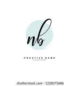 N B NB Initial logo template vector