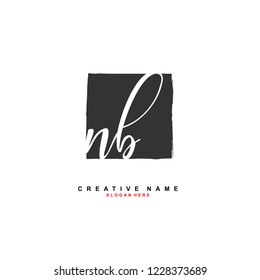 N B NB Initial logo template vector