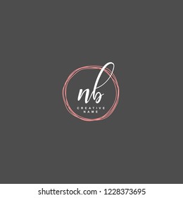 N B NB Initial logo template vector