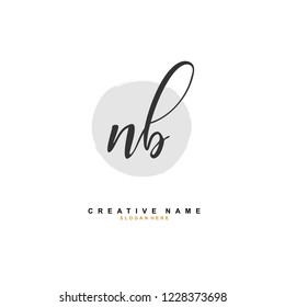 N B NB Initial logo template vector