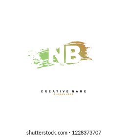 N B NB Initial logo template vector
