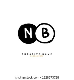 N B NB Initial logo template vector