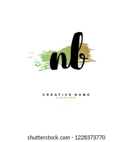 N B NB Initial logo template vector