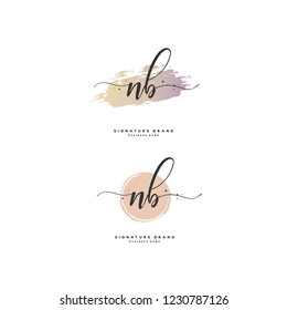 N B NB Initial logo template vector