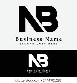 N, B, NB letter Logo Design. Alphabet NB initial logo vector Illustration