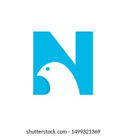 N Bird Logo Design Template Inspiration