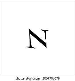 N black letter vector logo design