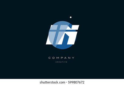 in i n  blue circle dot big font alphabet company letter logo white design vector icon template 