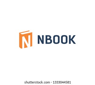 N Book Logo Concept Combination N Stock Vector (Royalty Free) 1333044581