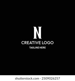 N Brand Name. Black Background.