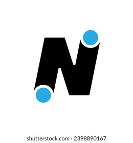 N brand name initial letters monogram.