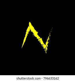 N Brush Vector Template Design