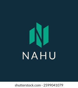 N Building Architect Logo Concept. Intial N Maps Logo Design Template for Company, Building Vector