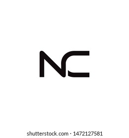 Initial Letter Nc Linked Logo Black Stock Vector (Royalty Free ...