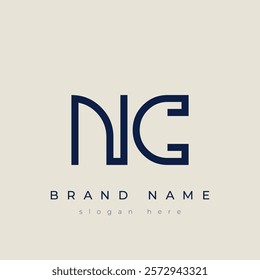 N and C logo design. NC abstract Letters Logo Monogram. This logo design is the process of creating a visual symbol that represents a brand, company, or individual.