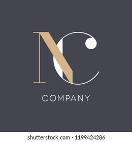 N C logo gold white