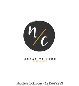 N C NC Initial logo template vector