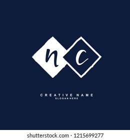 N C NC Initial logo template vector