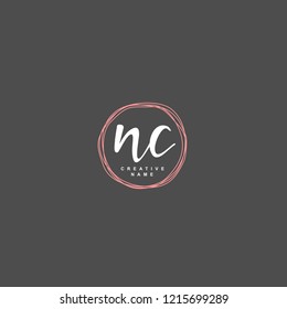 N C NC Initial logo template vector