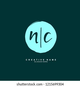 N C NC Initial logo template vector
