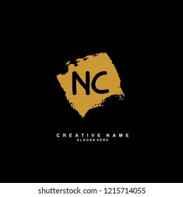 N C NC Initial logo template vector