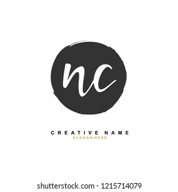 N C NC Initial Logo Template Vector