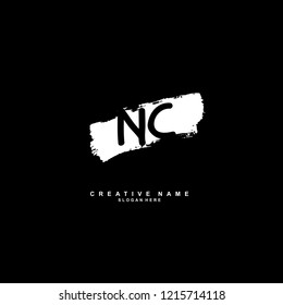 N C NC Initial logo template vector
