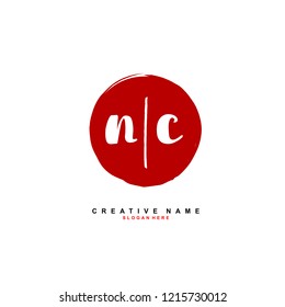 N C NC Initial logo template vector