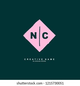 N C NC Initial logo template vector