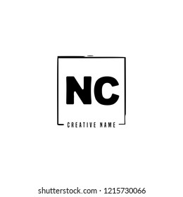 N C NC Initial Logo Template Vector