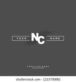 N C NC Initial Logo Template Vector