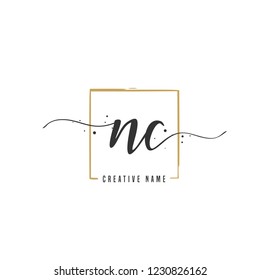 N C NC Initial logo template vector