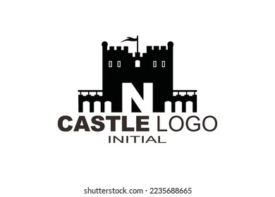 N Castle Letter logo template for your branding.