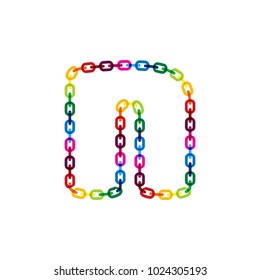 N Chain Letter Logo Icon Design