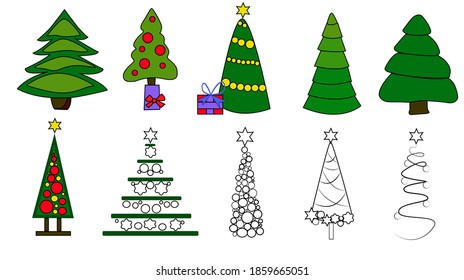 n Christmas tree as a symbol of a happy New year, a fun celebration of the Christmas holiday. Light
jewelry sparkles. Bright and shiny design illustration.In ENP 10 format on a white background.